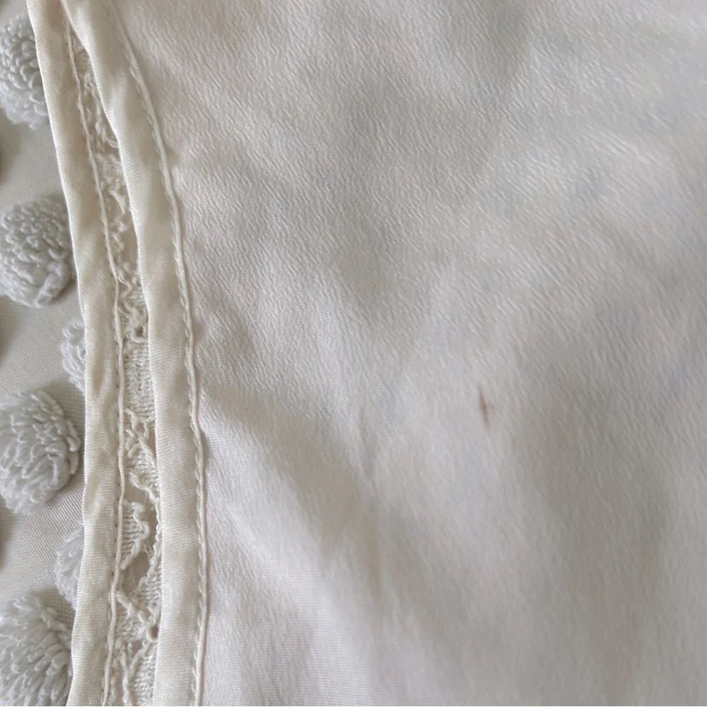 J.Crew Ivory Cream Color Crochet Blouse with Lining Size 12 Petite